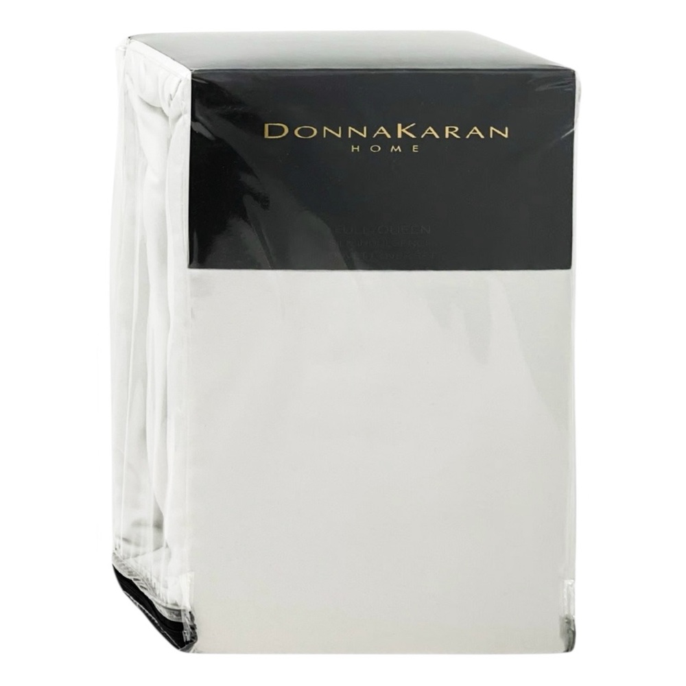 Donna Karan Silk Indulgence Collection 3 Piece Duvet Cover Queen Set In White